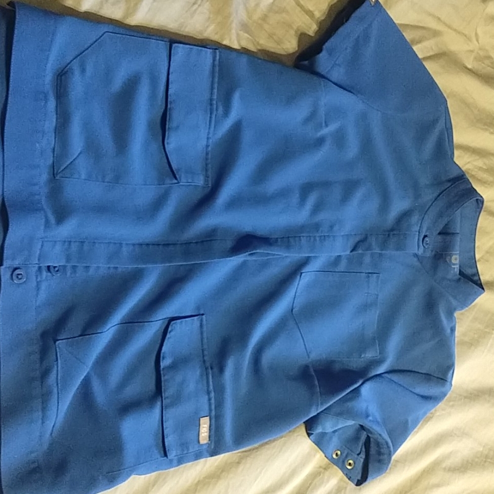 Royal Blue Figs Scrubs Set (xs)